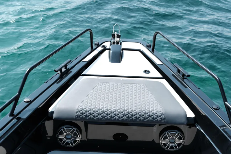 Ex Felgenhauer Yacht Photos Pics 2023 BRABUS Shadow 1200 Cross Cabin boat deck on open water.