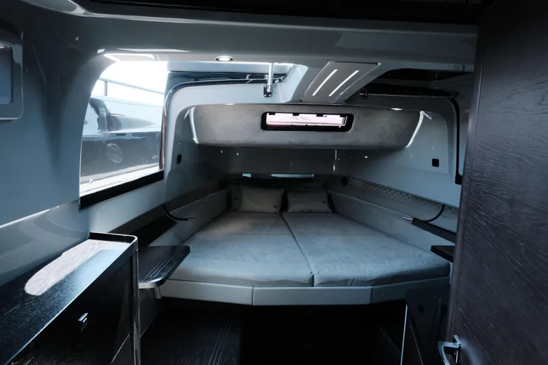 Ex Felgenhauer Yacht Photos Pics 2023 BRABUS Shadow 1200 Cross Cabin interior with modern design and comfortable seating.