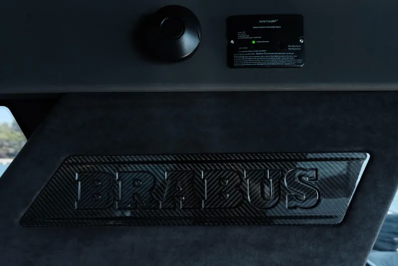 Ex Felgenhauer Yacht Photos Pics 2023 BRABUS Shadow 1200 Cross Cabin interior with carbon fiber detailing.