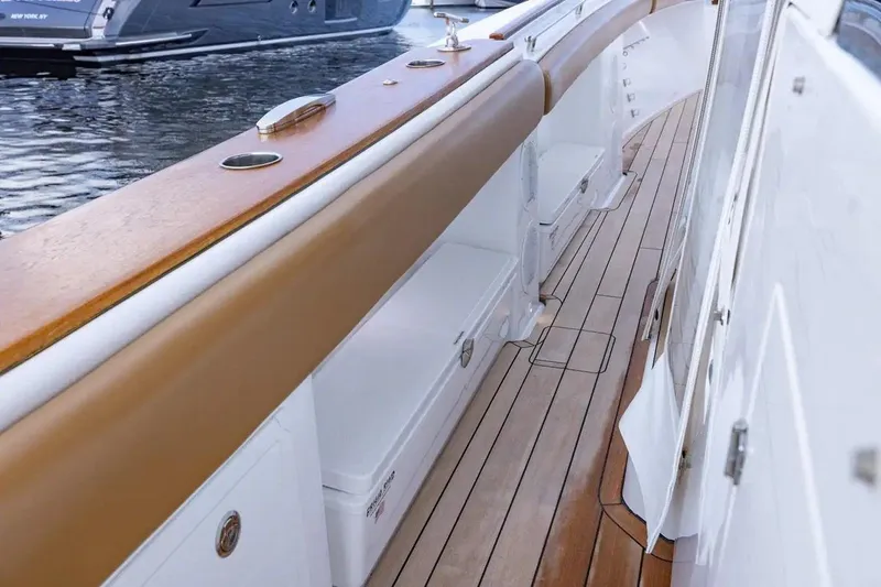 Next To Sell Yacht Photos Pics 2020 HCB Estrella yacht deck with wooden finish and sleek design.