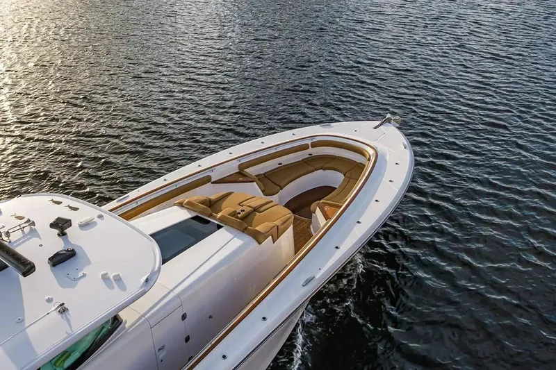 Next To Sell Yacht Photos Pics 2020 HCB Estrella yacht cruising on calm waters, featuring luxurious seating and sleek design.