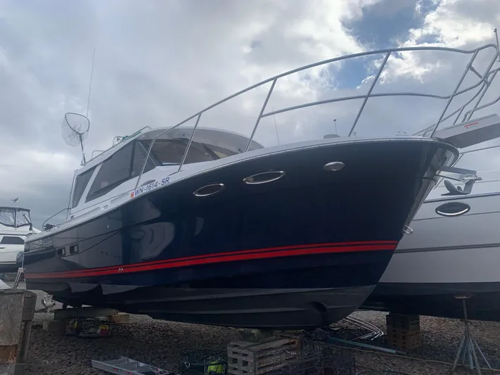  Yacht Photos Pics 2018 Cutwater C 302 Coupe boat on dry dock.