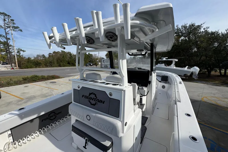  Yacht Photos Pics 2023 Fountain 38 Tournament Edition boat with sleek design and advanced features.