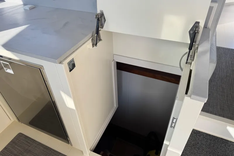  Yacht Photos Pics 2023 Nord Star 49 SCY yacht interior with open hatch and modern design.