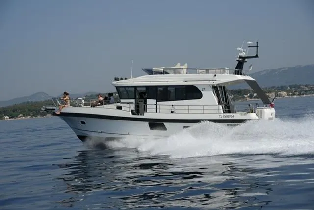  Yacht Photos Pics 2023 Nord Star 49 SCY yacht cruising on calm waters.