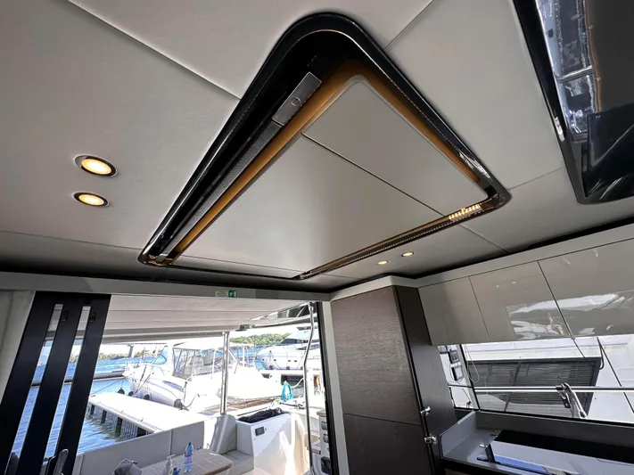 Skyfall Yacht Photos Pics Interior of Absolute 52 Navetta yacht, model year 2022.