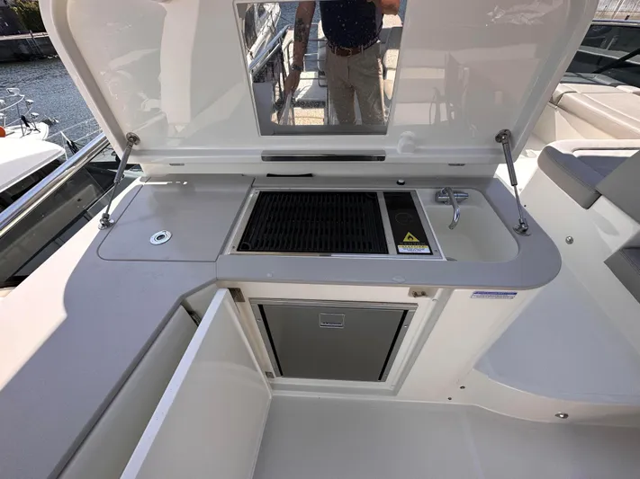 Skyfall Yacht Photos Pics Kitchen area of Absolute 52 Navetta yacht, 2022 model.