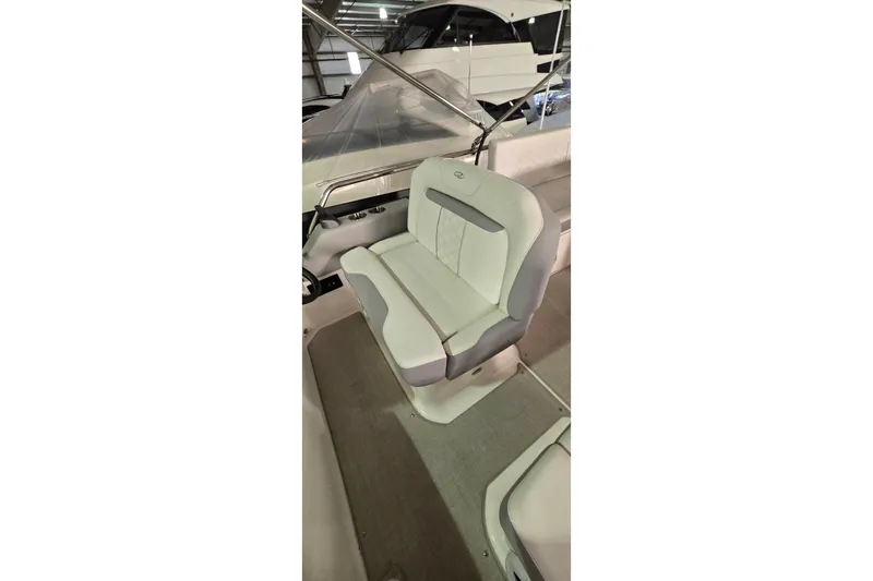 Your So Vein Yacht Photos Pics 2024 Regal 42 Fly boat interior with luxurious seating in a modern design.