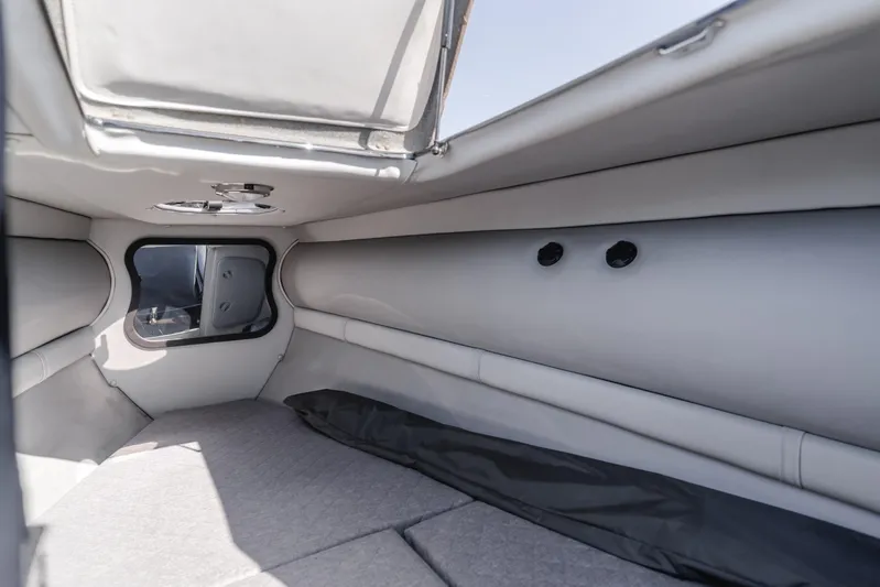  Yacht Photos Pics 2019 Technohull sea DNA 999 cabin interior with modern design and comfortable seating.