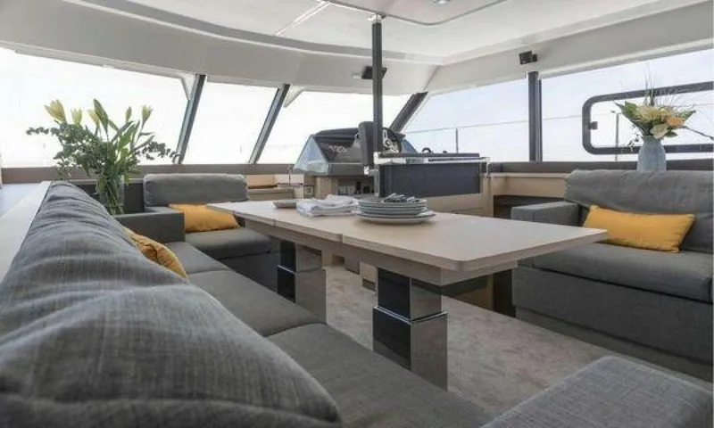 Pheonix Yacht Photos Pics nterior of 2022 Fountaine Pajot MY6 yacht .