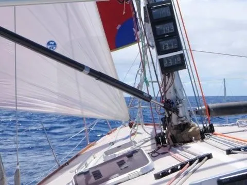 Medusa Yacht Photos Pics Sailing on a 1996 Santa Cruz 52 yacht with digital navigation instruments.