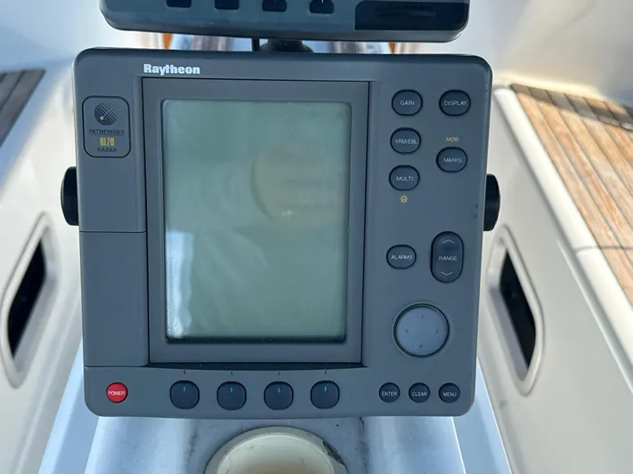 Gonzo Yacht Photos Pics Raytheon navigation system on a 1997 Beneteau 50 yacht.