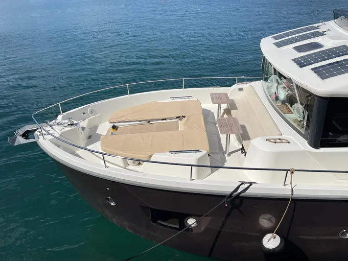  Yacht Photos Pics 2016 Cranchi Eco Trawler 53 Long Distance yacht with spacious deck and solar panels.