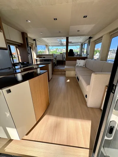  Yacht Photos Pics Interior of 2016 Cranchi Eco Trawler 53, featuring modern design and spacious living area.