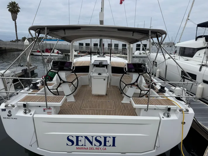 Sensei Yacht Photos Pics 2021 Beneteau Oceanis 46.1 sailboat docked at Marina del Rey, California.