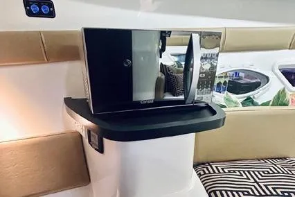  Yacht Photos Pics 2024 Hanover 305 White & Black Edition interior with modern amenities and sleek design.