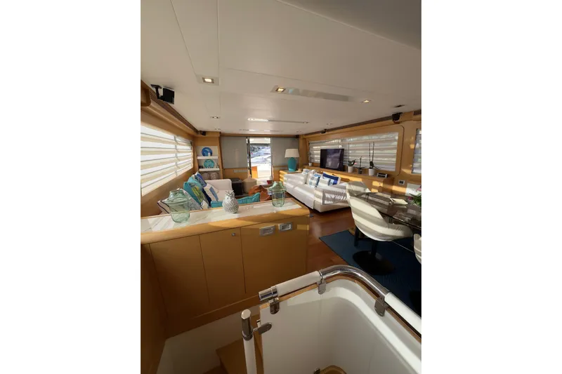  Yacht Photos Pics Luxurious interior of 2010 Ferretti Yachts 800 with modern furnishings and elegant decor.
