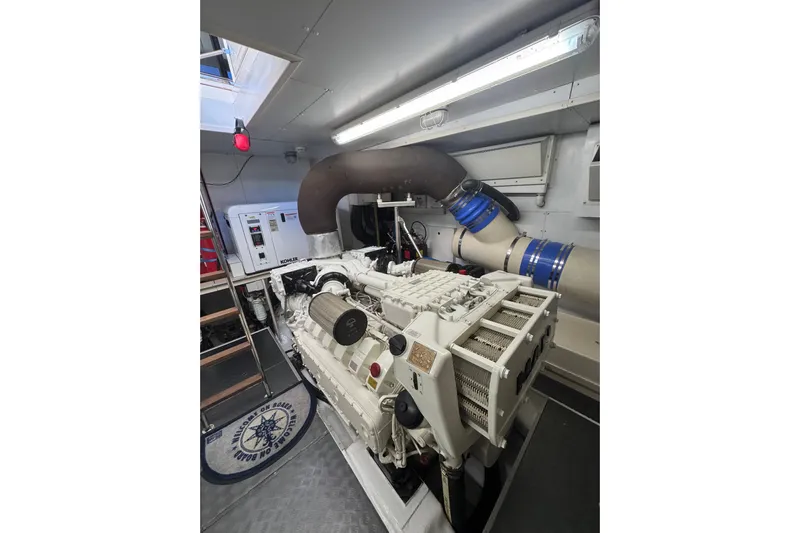 Yacht Photos Pics Engine room of 2010 Ferretti Yachts 800, featuring a Kohler generator and advanced machinery.