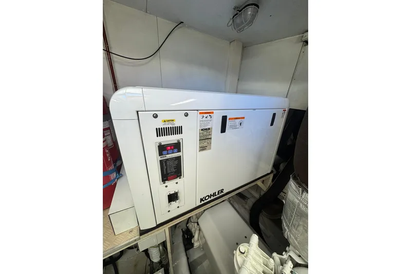  Yacht Photos Pics Kohler generator in 2010 Ferretti Yachts 800 engine room.