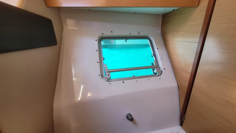 Knotty Nature Yacht Photos Pics Interior view of 2011 Fountaine Pajot Lipari 41 catamaran window.