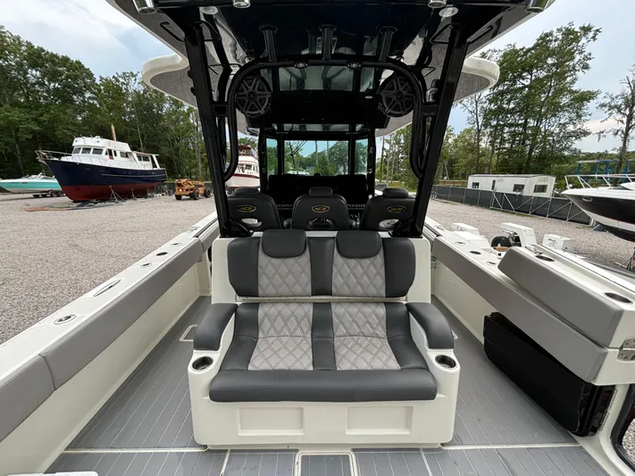  Yacht Photos Pics 2017 HCB Speciale boat interior with luxurious seating and modern design.