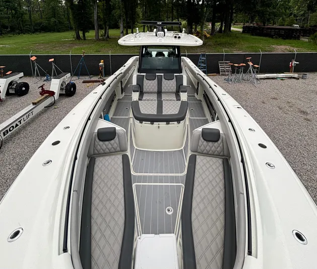  Yacht Photos Pics 2017 HCB Speciale boat with luxurious seating and sleek design.