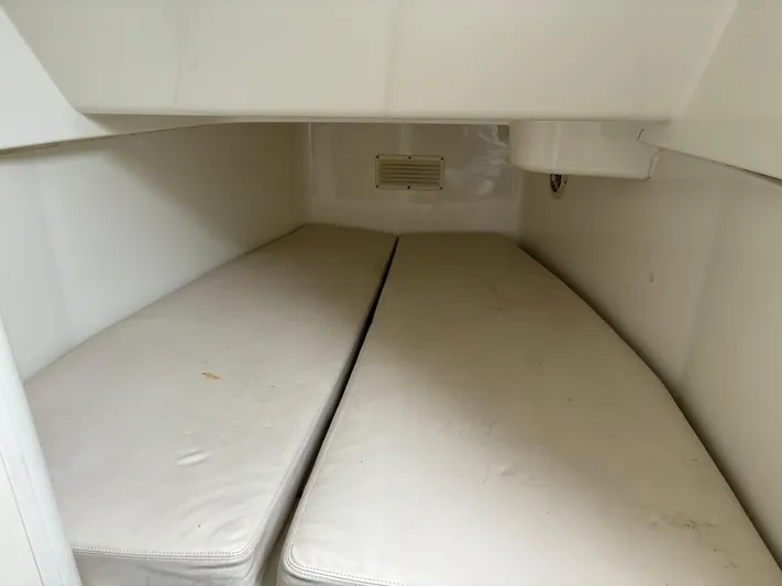  Yacht Photos Pics Interior cabin of 2017 HCB Speciale boat with twin mattresses.