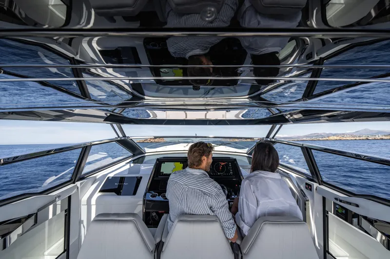  Yacht Photos Pics Interior view of Sunseeker Superhawk 55 yacht, 2026 model.