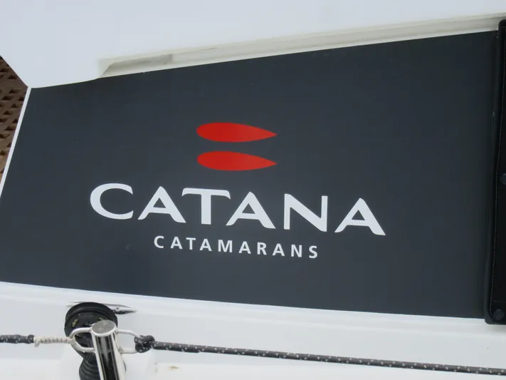 Heby Yacht Photos Pics Catana OC 50 catamaran logo, 2023 model, featuring sleek design elements.