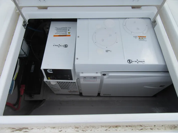 Heby Yacht Photos Pics Catana OC 50 2023 yacht generator compartment with electrical equipment.