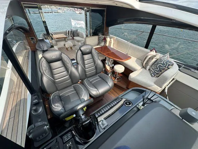  Yacht Photos Pics Princess V50 - 3 Cabin Layout - Deck Saloon