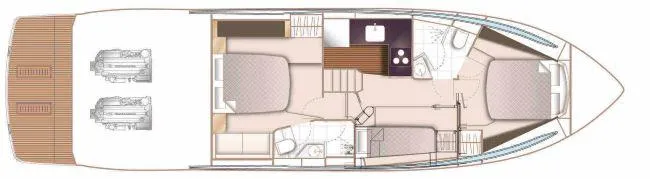  Yacht Photos Pics Princess V50 - 3 Cabin Layout - Layout