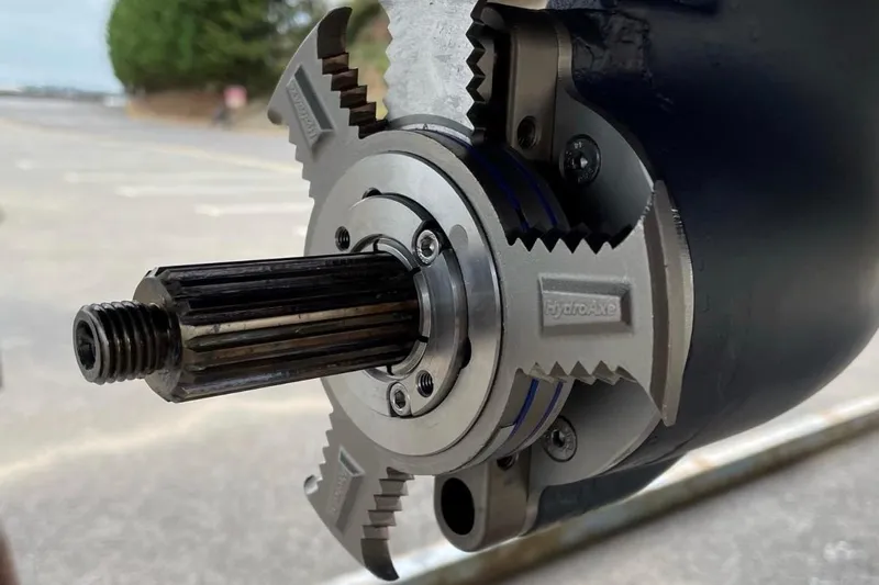 Tamboo Yacht Photos Pics Close-up of a 2023 Bali 4.2 mechanical component with intricate gear design.