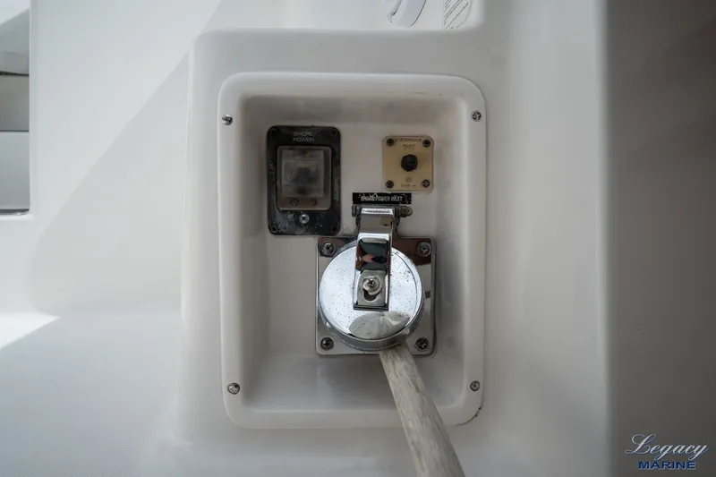 Legacy Yacht Photos Pics Shore power connection on 2003 Tiara Yachts 4200 Open boat.