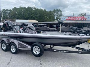 2025 Ranger Z519R boat on trailer at Sylacauga Marine & ATV dealership.