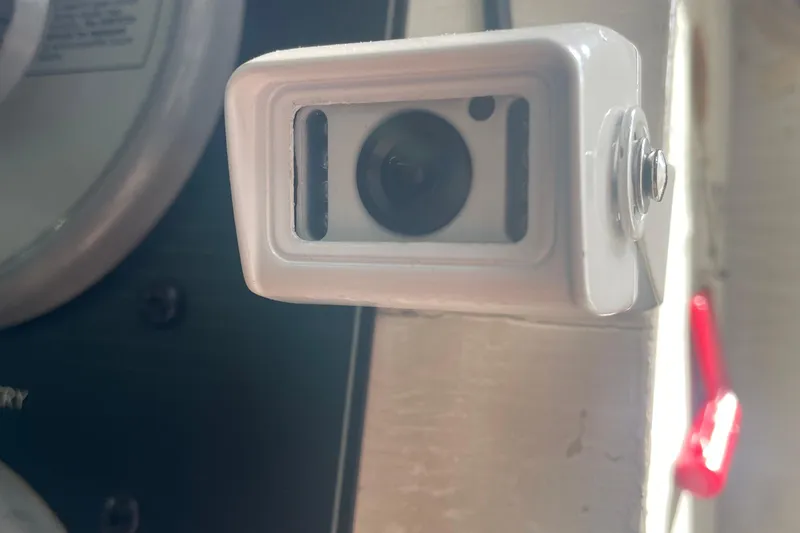  Yacht Photos Pics Close-up of a camera on a 1999 Bayliner 3988 Motoryacht dashboard.