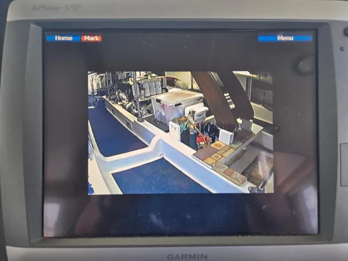 Chinook Yacht Photos Pics Garmin display showing interior view of 2010 American Tug 49 Limited boat.