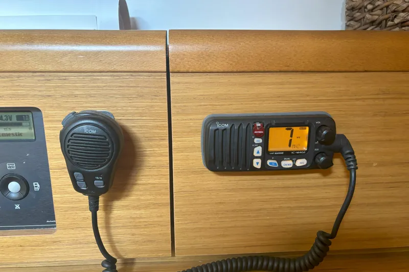  Yacht Photos Pics VHF radio system on a 2009 Jeanneau Sun Odyssey 44i yacht.