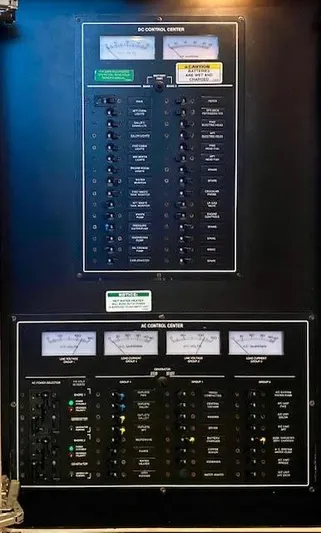  Yacht Photos Pics Electrical control panel of a 1999 Carver 456 Aft Cabin Motor Yacht.