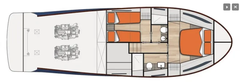 A & O Yacht Photos Pics Austin Parker 44 Sedan layout