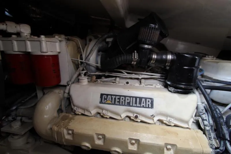  Yacht Photos Pics Engine room of 2001 Tiara Yachts 3800 Open with Caterpillar engine.