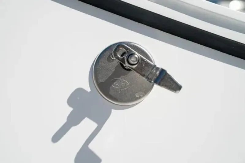  Yacht Photos Pics Close-up of a latch on a 2024 Front Runner 37 Catamaran.