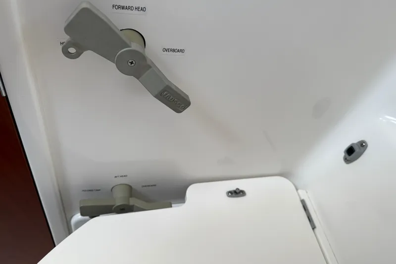 All At Sea Yacht Photos Pics Control panel on 2007 Beneteau Swift Trawler 42, featuring labeled levers and switches.