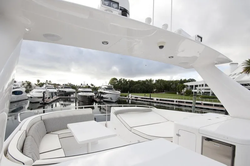 Compass Rose Yacht Photos Pics Luxurious 1995 Custom Heisley yacht with spacious deck and marina view.