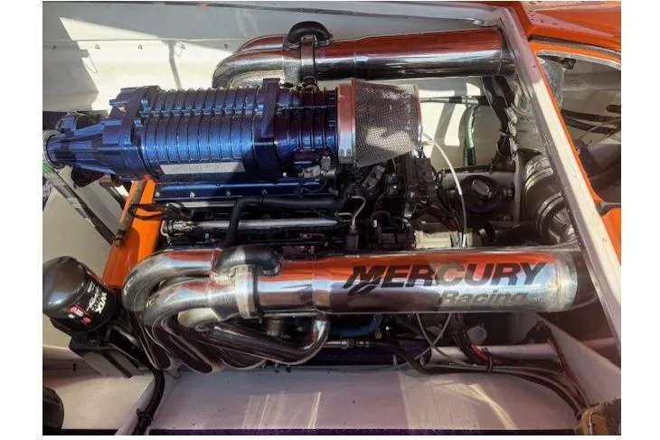  Yacht Photos Pics 2008 Nor-Tech 3600 Supercat engine with Mercury Racing components, showcasing high-performance features.