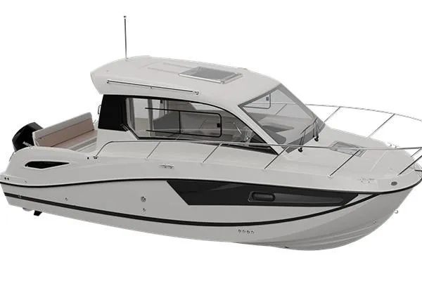  Yacht Photos Pics 2026 Trophy T25EX EXPLORER OB boat, sleek design, white exterior, modern cabin.