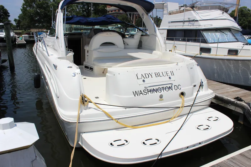  Yacht Photos Pics 2003 Sea Ray 380 Sundancer yacht docked, named "Lady Blue II," Washington DC.