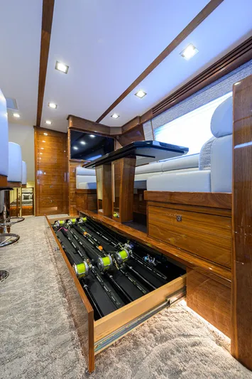 A Salt Weapon Yacht Photos Pics Viking 80 A SALT WEAPON - Rod Storage Under Dinette