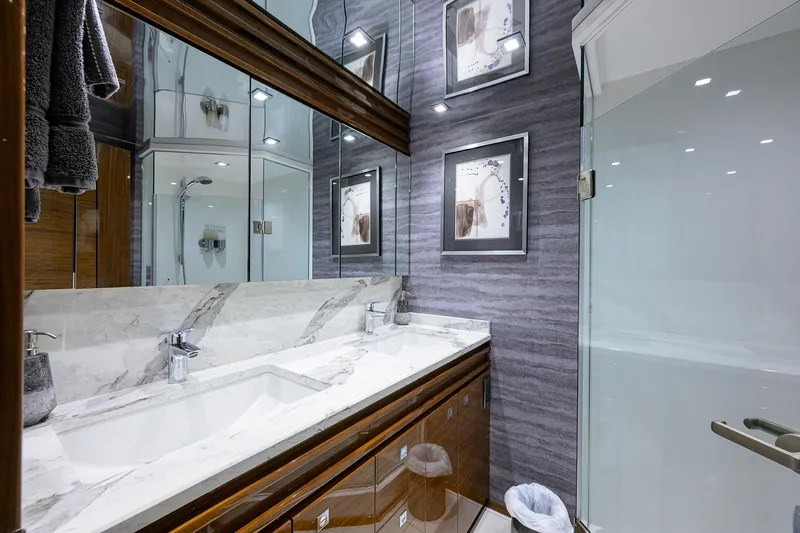 A Salt Weapon Yacht Photos Pics Viking 80 A SALT WEAPON - Master Head Sink & Shower