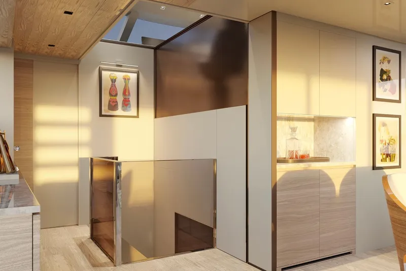 Sl90a Yacht Photos Pics Luxurious interior of 2024 Sanlorenzo SL90A yacht with modern decor and elegant finishes.